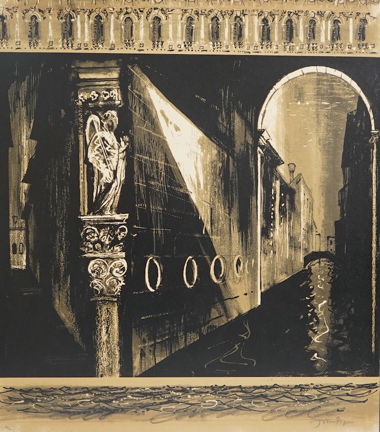 John Piper OM, CH, 1903-1992, 'Death in Venice (side panel left)'